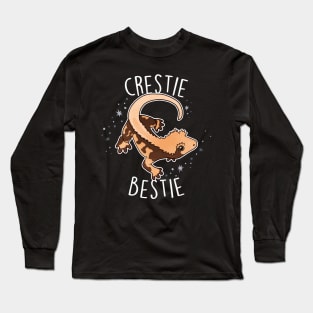 Crested Gecko Lizard Reptile Crestie Bestie Long Sleeve T-Shirt